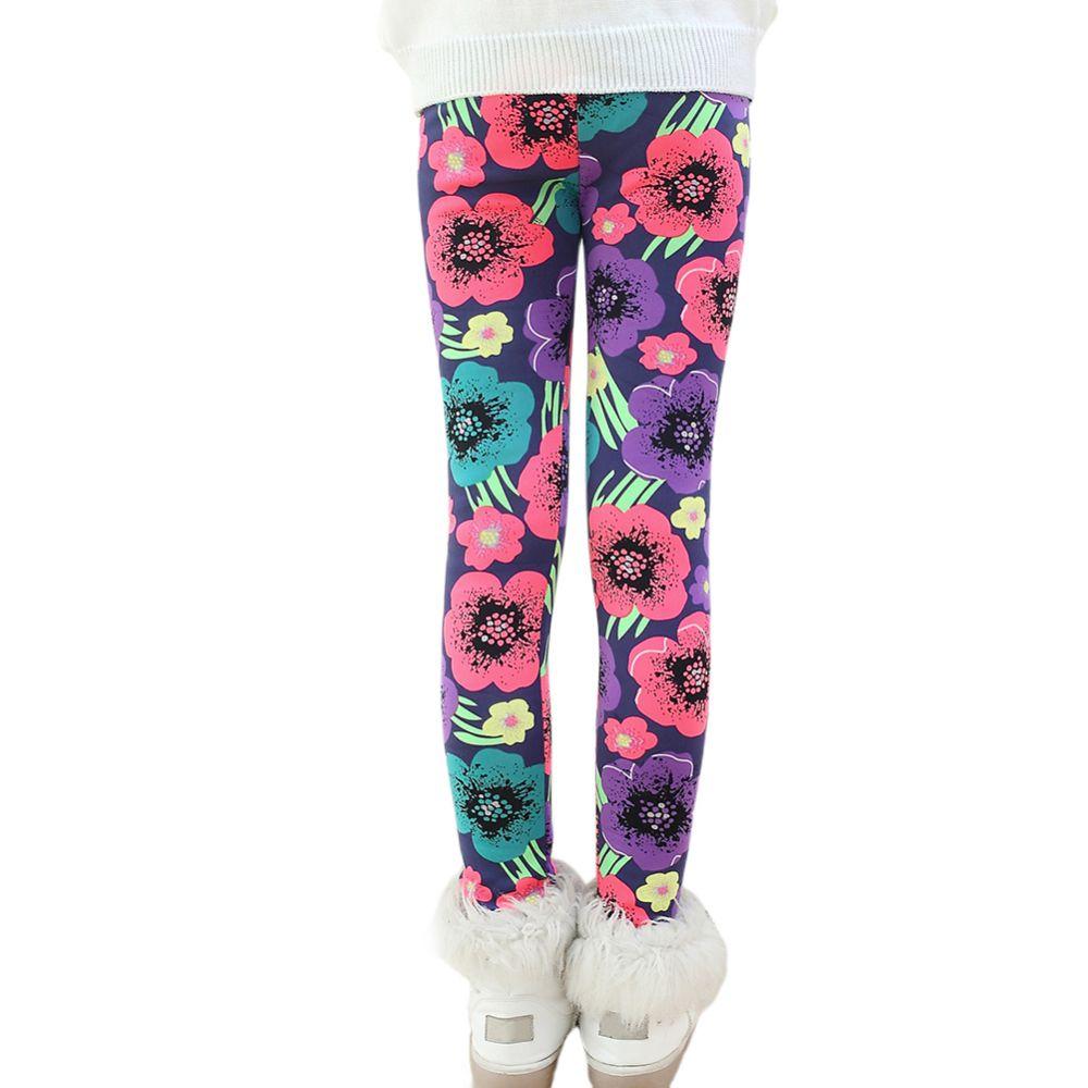 Girls Warm Winter Fleece Lined Leggings 