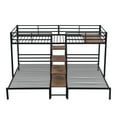 thumbnail image 4 of Bellemave Metal Triple Twin over Twin over Twin Bunk Bed with Ladder and Storage Shelves, Black, 4 of 11