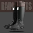 thumbnail image 4 of WZEIIOT Outdoor Rain Boots For Men Women Hiking Camping Adventure Durable Comfortable All Season Mid High Calf Rubber Boots Us Size:9, 4 of 5