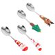 thumbnail image 2 of 4 piezas Elementos navideños Cuchara de acero inoxidable Cuchara de té Cuchara agitadora de dibujos animados Cuchara de café Cuchara de postre Cuchara de metal Cucharas multifuncionales, 2 of 7