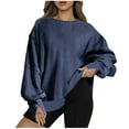 thumbnail image 4 of Sudaderas De Halloween Para Las Mujeres,Long Sleeve Shirts for Women Plus Size,Women's Crewneck Sweatshirts Striped Casual Loose Long Sleeve Pullover Tops Shirts,gifts for hippie women, 4 of 7