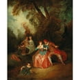 thumbnail image 3 of Circle of Jean Baptiste Pater 15x18 Black Modern Framed Museum Art Print Titled - Garden Party, 3 of 5