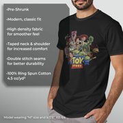 Mens Toy Story Character Logo Scene Graphic T-Shirt - Classic Fit, Comfortable Cotton,