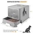 thumbnail image 2 of Arenero para Gato Cerrada, Caja de Arena para Gatos Plegable con Tapa, con Cuchara de Arena, Arenero para Gato Grande con Cajón Apto para Gatos de hasta 12,5 kg(40 * 50 * 40cm), 2 of 8