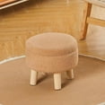 thumbnail image 4 of Tcbosik Teddy Velvet Storage Ottoman in Champagne, Teddy Velvet Comfy Round Footrest, 300LBS Capacity Anti-Skid Extra Seat with Hidden Storage, 4 of 9