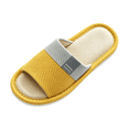 thumbnail image 3 of IEMIEMIEM Linen Slippers for Women Japanese Style Summer House Slippers Indoor Lightweight Open Toe Bathroom Slides Soft Sole Sandals for Home 6.5-7 wide, 3 of 7