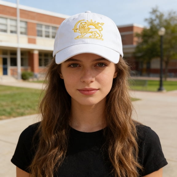 Unisex Iranian Flag Baseball Cap, Persian Emblem Embroidered Hat, Adjustable Snapback for Men and Women, Nowruz Gift Persian Accessories