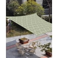 thumbnail image 3 of Sun Shade Sail 8'x10' Sage Green Plaid Rectangle Sun Shade Sails Canopy Waterproof Diamond Texture Outdoor Sunshades Sand UV Block Cover Shades Cloth for Patio Backyard Garden Deck Porch Lawn, 3 of 9