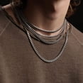thumbnail image 4 of Tilga Stainless Steel Mens Cuban Link Chain, Black/ 18K Gold Plated Miami Cuban Chain Necklace, 5mm/7mm/9mm/12mm/14mm Width, No Tarnish& Durable Hip Hop Mens Jewelry, 18"-30", Send Gift Box, 4 of 5