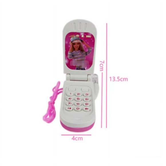 Bamboohart Nostalgia Classic Flip Cover Kids Electronic Music Luminescent Mobile Phone Toy Parent-Kids Interactive Holiday Gift