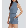 thumbnail image 3 of Conjunto de faldas de dos piezas Casly Lamiit para mujer, verano, azul y gris, 3 of 7