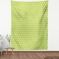 thumbnail image 4 of Abstract Fabric by the Yard Upholstery, Ethnic Ikat Style Illustration Ornamented as Drop Shaped Motifs Art, Decorative Fabric for DIY and Home Accents, Apple Green Grey White by Ambesonne, 4 of 5