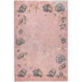 thumbnail image 2 of Addison Rugs Dream Shag Premium Machine Washable Transitional Shell Border Peach Rectangle Rug, 3' x 5', 2 of 8