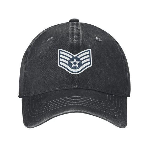 Us Air Force Rank Insignia Adult Adjustable Classic Washed Casquette Cap Hat Baseball Cap For Man For Woman