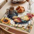 thumbnail image 3 of Rooster Placemats Set of 1, Wildflowers Vintage Flowers Farm Watercolor Non-Slip Place Mats Washable Table Mats for Kitchen Dining Table Decorations Indoor/Outdoor, 3 of 9