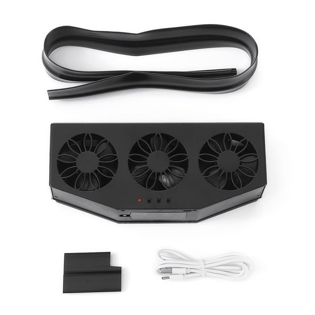 Car Exhaust Fan Solar Air Circulation Cooling High Wind 3 Head Ventilation Fan