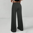 thumbnail image 3 of Women's High Waisted Wide Leg Sweatpants Casual Jogger Pants for Comfortable and Stylish Athletic and Leisure Activities,Dark Gray,L, 3 of 3