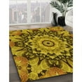 thumbnail image 2 of Ahgly Company Indoor Square Patterned Bee Yellow Area Rugs, 3' Square, 2 of 6