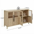 thumbnail image 3 of 1 Set Of Fb Board + Mdf Board Four-Door Glass Sideboard, 3 of 9