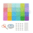 thumbnail image 3 of Cuentas de vidrio Macarena para manualidades con caja de almacenamiento juego de cuentas sueltas coloridas, 3 of 8
