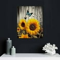 thumbnail image 4 of JRXY  Sunflower Butterfly Canvas Wall Art -Modern&nbsp;Artwork Prints Sunflower wall Decor -Living Room Bathroom Bedroom Office Home Wall Decor -Ready to Hang  16x20 in, 4 of 4