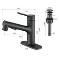 thumbnail image 6 of Bathroom Sink Faucet with Pull Out Sprayer, Single Handle Modern Bathroom Basin Faucet with Pop-up Sink Drain Stopper & Deck Plate,Matte Black, 6 of 6