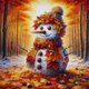 thumbnail image 5 of Kit Punto Cruz Con Muñeco Nieve Hilo Algodón Ecológico Bordado 11CT 45x45cm, 5 of 8