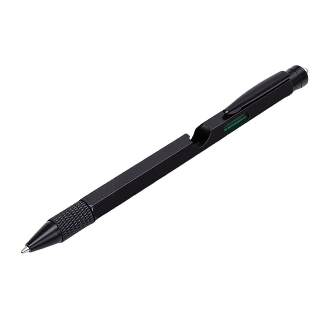 Bolígrafo Multiherramienta 9 En 1, Linterna LED, Abridor De Botellas, Bolígrafo De Goma Para Pantalla Táctil, Destornillador, Regla De Nivel, Herramienta
