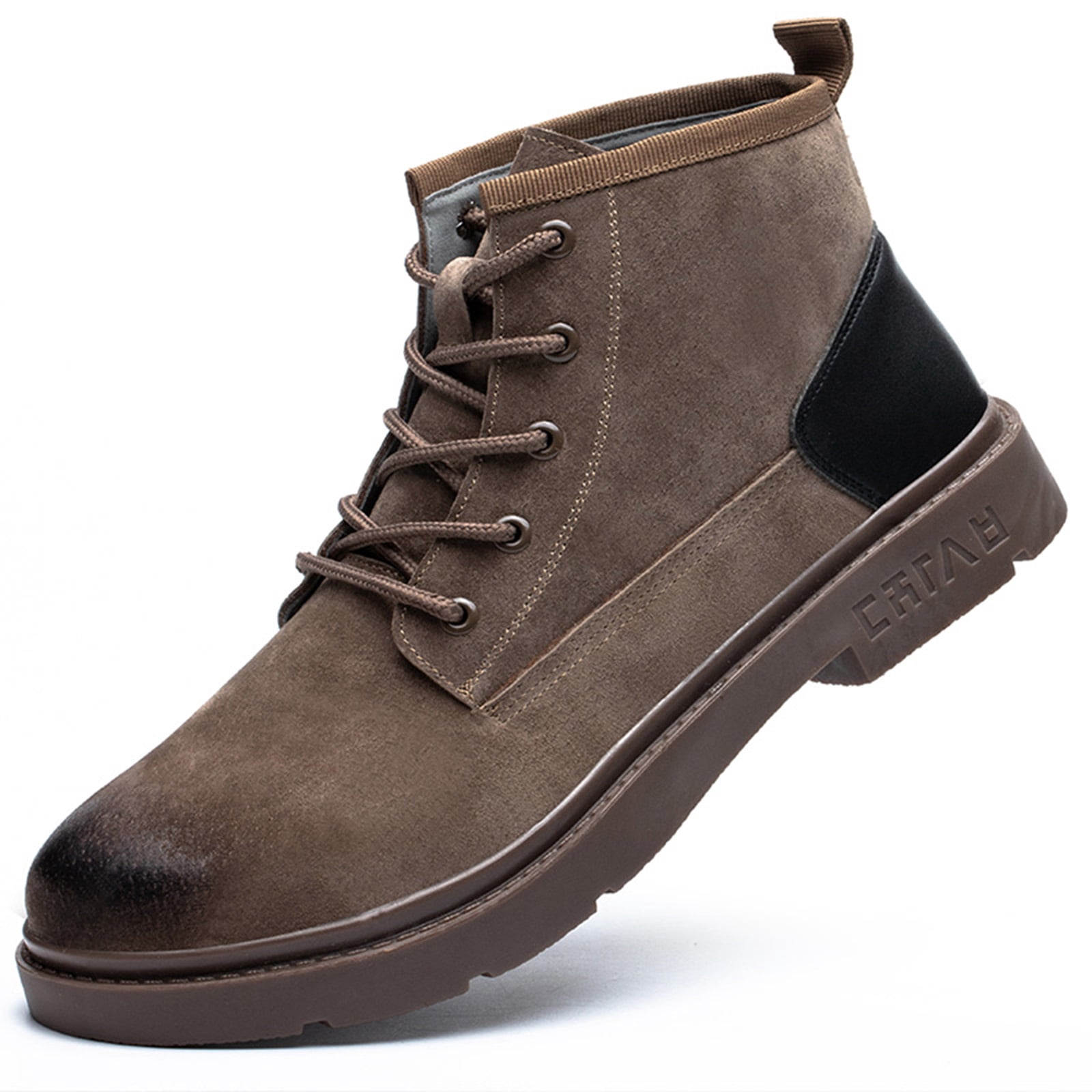 Men's Steel Toe Work Boots, Slip-on 