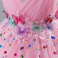 thumbnail image 3 of IDOPIP Toddler Baby Girls Shiny Butterfly Tutu Dress 3D Butterfly Princess Birthday Party Pageant Flower Girl Wedding V-Backless Dresses Photography Wedding Cake Crush 3-4 Years, 3 of 4
