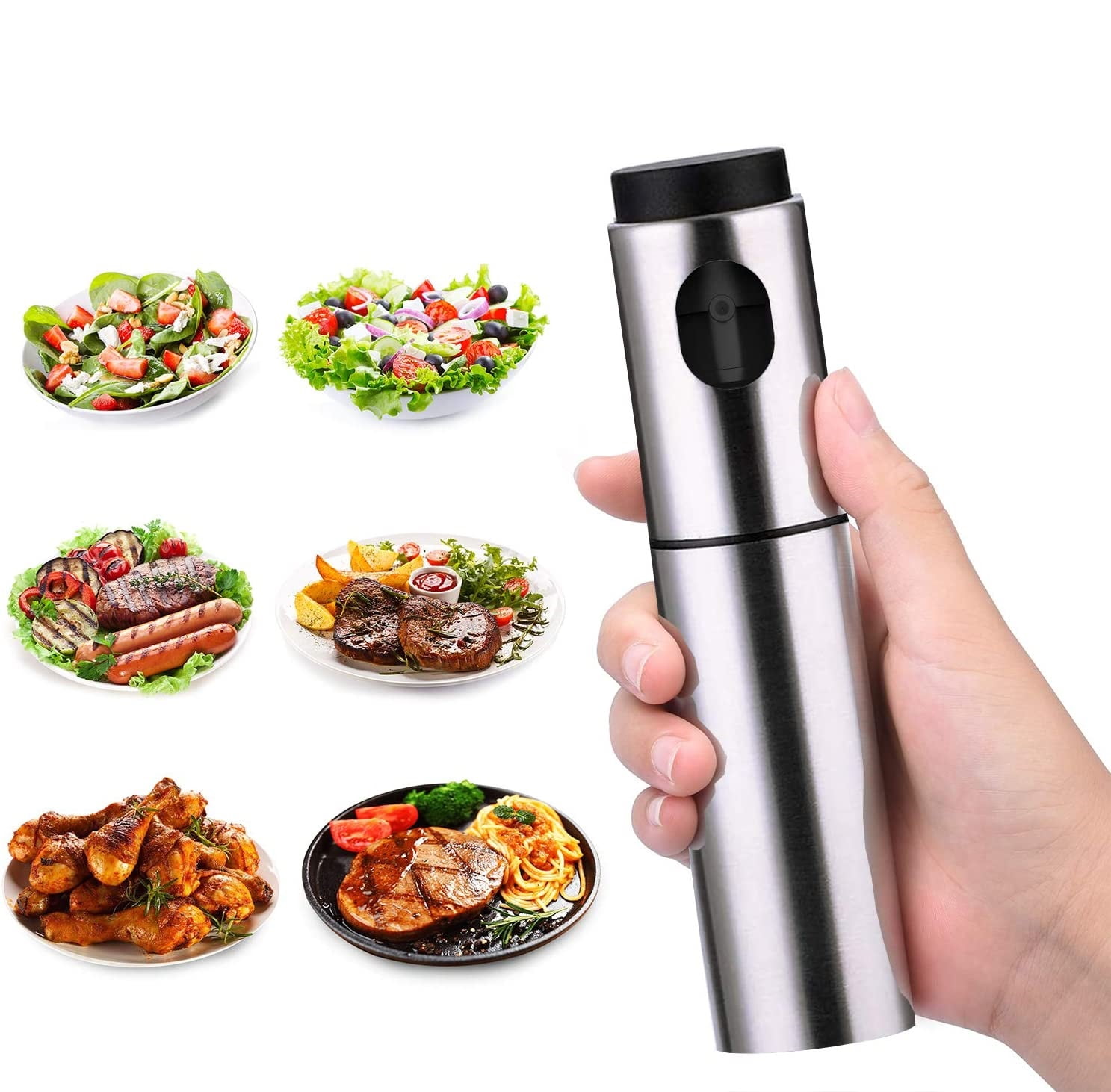 2 Pack Oil Sprayer Mister Stainless Steel Oil Spray Pump ...