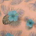 thumbnail image 1 of oneOone Cotton Silk Rose Brown Fabric Tropical Hibiscus Floral Diy Clothing Quilting Fabric Print Fabric By Yard 42 Inch Wide, 1 of 4