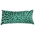 thumbnail image 2 of Everything Comfy Leopard Print Decorative Pillow, 16x6 Inch, Teal,, 2 of 4