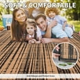 thumbnail image 3 of VUNATE Outdoor Rug Carpet 8'x10' Waterproof Reversible Patio Rug Portable Modern Abstract Indoor Outdoor Rug Plastic Straw Rug for RV Camping Garden Picnic Deck Backyard Porch Decor Black and Brown, 3 of 6