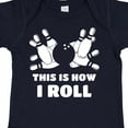 thumbnail image 4 of Inktastic How I Roll Bowling Boys or Girls Baby Bodysuit, 4 of 5