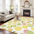 thumbnail image 2 of Non-Slip Rug Pad Rugs Farmhouse Lemon Seamless Rectangle Area Rugs 5x7Ft Soft Carpet Pads for Living Room Kids Room, Yellow Orange Green Fruit, 2 of 9