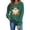 Green, variant on Womens Sweatshirt Cute Ghost Daisy Graphic Pullover, Bow Print Crewneck Long Sleeve Top, Halloween Casual Sweater