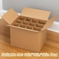 thumbnail image 3 of 4 Sets Moving Box Glasses Divider Kits Glass Packing Kits for Moving Box, Cardboard Dividers Wine Glassware Dish Packing Moving Boxes with 48 Pcs Foam Pouches for 16x12x12 Inch Box(Box Not Included), 3 of 7