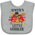thumbnail image 3 of Inktastic Auntie's Little Gobbler with Turkey and Leaves Boys or Girls Baby Bib, 3 of 4