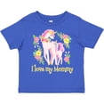 thumbnail image 3 of Inktastic I Love My Mommy Unicorn with Pink and Yellow Flowers Boys or Girls Toddler T-Shirt, 3 of 5