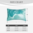 thumbnail image 4 of Picia Teal Turquoise 1 Pattern Plush Pillow Case – Soft and Cozy Cushion Cover, Hypoallergenic Throw Pillow Case for Home Decor-16"x24", 4 of 6