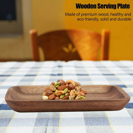 

Tebru Sushi Dish Wooden Serving Dish Elegant Sushi Tray Snacks Salad Desserts Wooden Serving Dish for Home Restaurant