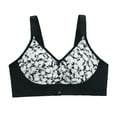 thumbnail image 2 of Loopsun Womens Bras Plus Size, Bras for Women, Women's Oversized Printed Underwear Daily Bra without Steel Rims Black XXXXL, 2 of 5