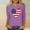 Purple, variant on Cavosen American Flag Tops for Women Petite Red White and Blue 3/4 Sleeve Crewneck T Shirts American Flag Graphic Tops Lady XL Patriotic Casual T Shirts Independence Day Tunic Tees Patriotic Blouses