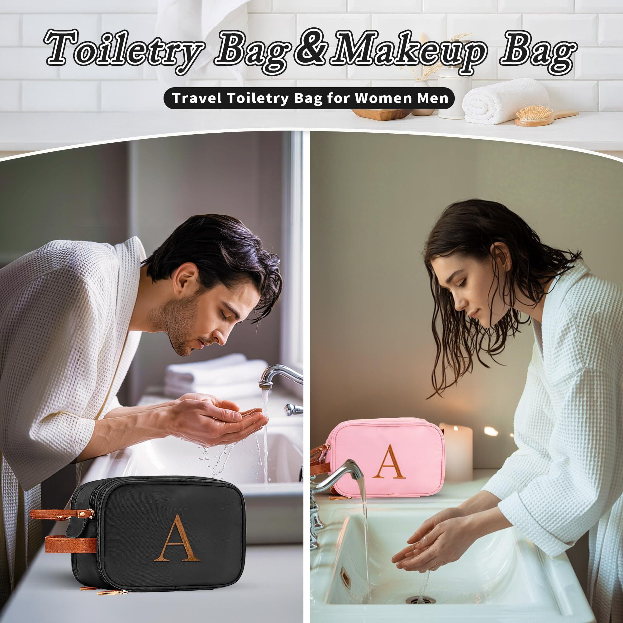Yoolife Cosmetic Makeup Bag for Women Large Capacity Personalized Gifts Travel Toiletry Bag Accessories Toiletries Water Resistant Dop Kit for Women
