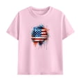 thumbnail image 4 of Amidoa Girls 2 Piece Outfits Summer Clothes Short Sleeve Floral Print Cotton T-Shirt and Shorts Casual Kids Clothing Sets Pink Size 5T, 4 of 9