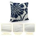 thumbnail image 4 of Nawypu  Farmhouse Floral Leaves Decorative Throw Pillow Cover Boho Tufted Flowers Pattern Chic Cushion Case for Couch Bed Sofa Living Room(Navy Blue), 4 of 5