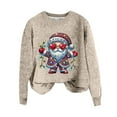 thumbnail image 4 of Women's New 3D Christmas Print Coarse Needle Wool Pullover Sweater, 4 of 4
