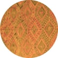 thumbnail image 1 of Ahgly Company Indoor Round Southwestern Orange Country Area Rugs, 5' Round, 1 of 1