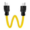 thumbnail image 1 of EZLIFE Cable de extensión de 3 clavijas macho a macho adaptador de generador NEMA 5-15P Hot C4K3, 1 of 1
